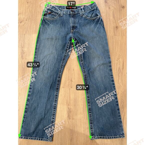 Ariat Jeans Mens 34x32 M4 FR Relaxed Boot Cut Dark Wash Fire Resistant Cat2 Work - Picture 4 of 11